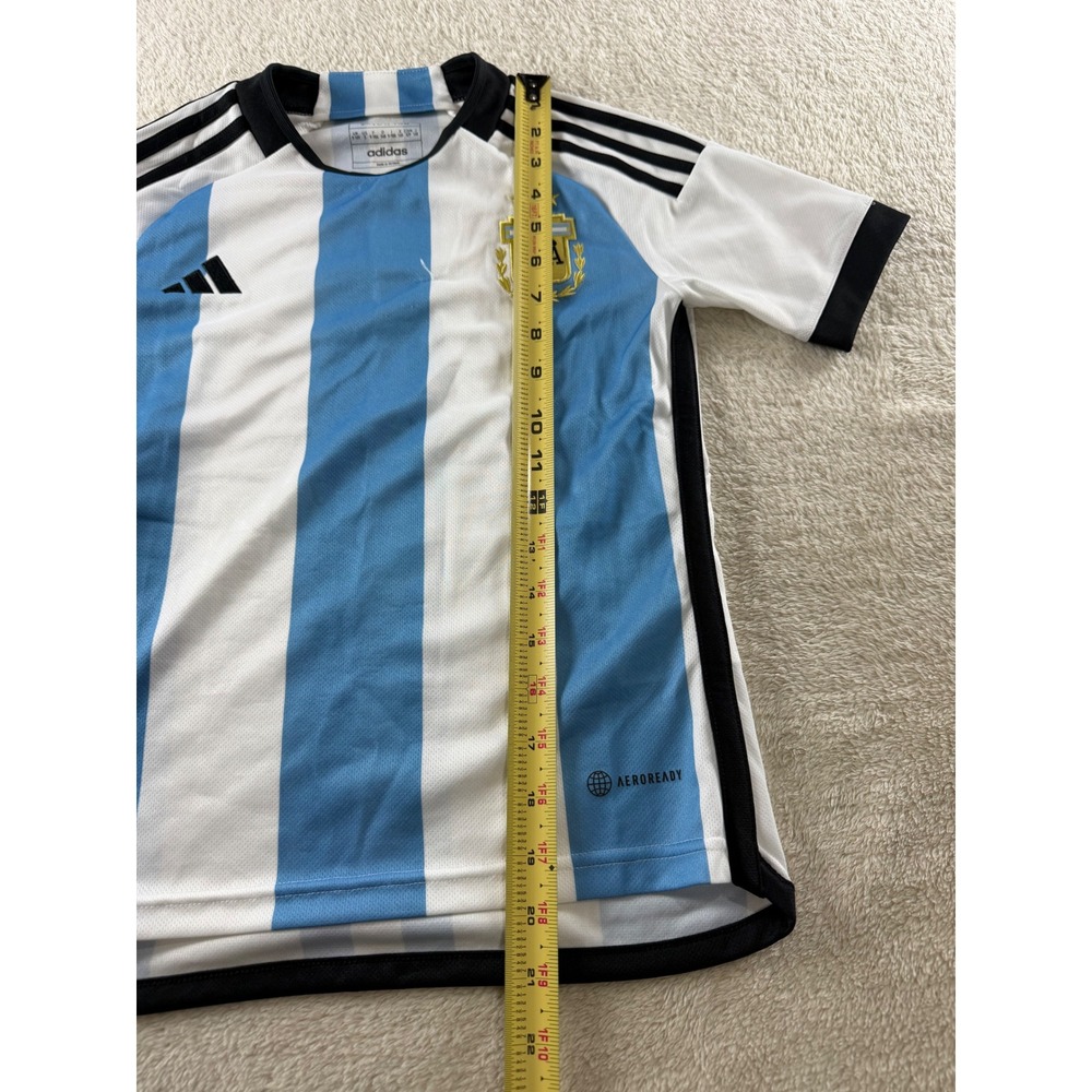 Adidas Argentina Kids Jersey Light Blue White AFA Soccer Shirt HF1488 Size 9-10Y - Picture 4 of 16